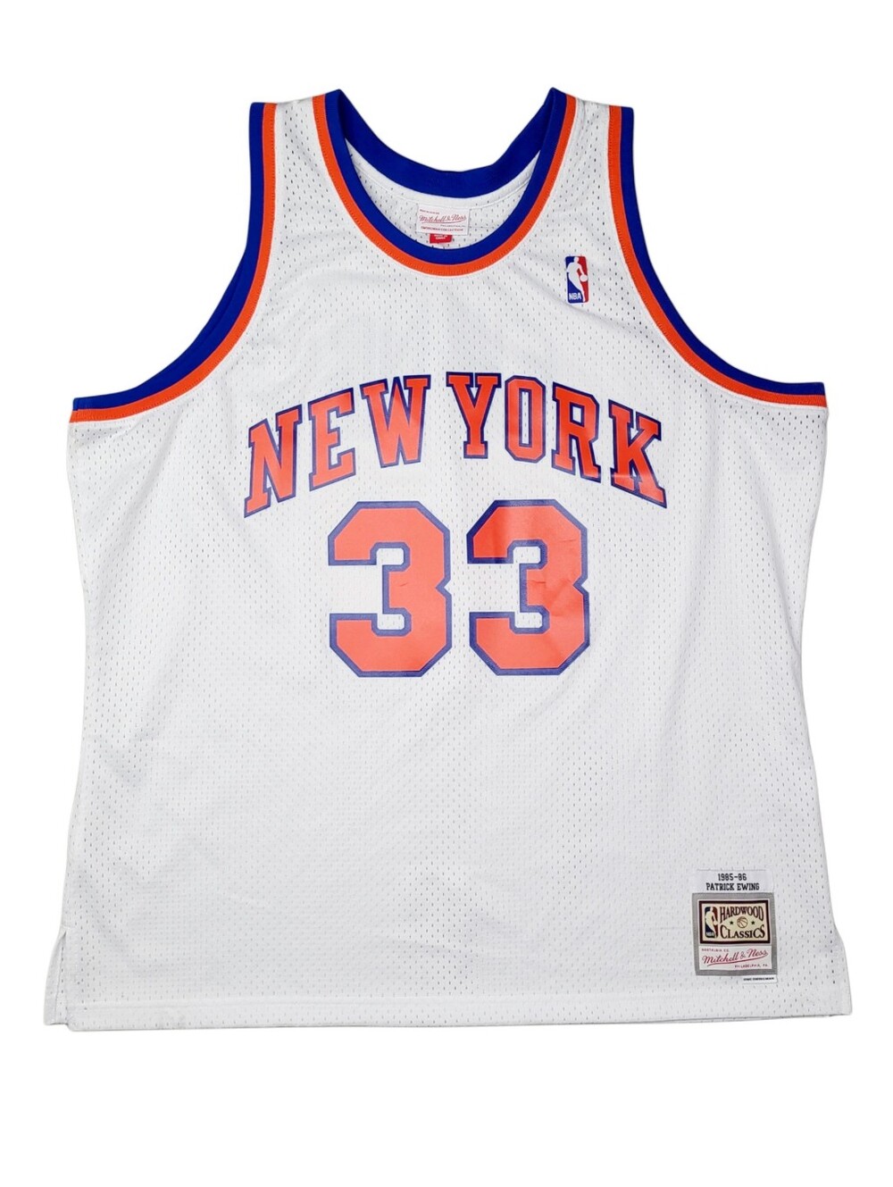 New York Knicks Patrick Ewing 1985-86 Swingman Jersey Mens 3XL Mitchell & Ness